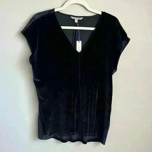 41 Hawthorn Short Sleeve Velvet Blouse Women’s Large NWT